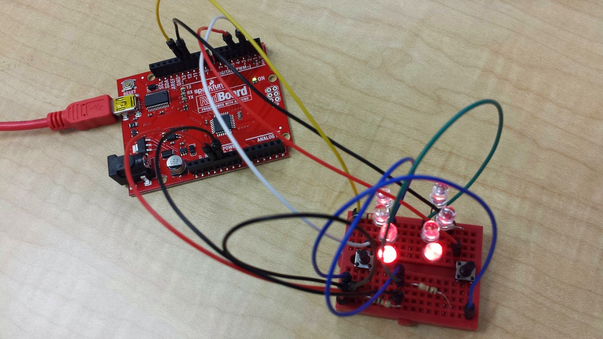 Arduino board that forms part of a bigger project (a machine that senses the weather and tweets updates)