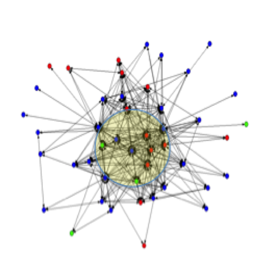 A visualization of a Twitter Mention Network of Egyptian activists in 2011.